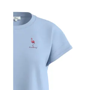 T-shirt sans manches en jersey de coton avec imprimé sur le devant femme s.Oliver image-4