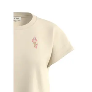 T-shirt sans manches en jersey de coton avec imprimé sur le devant femme s.Oliver image-4