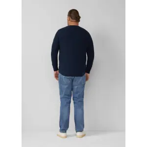 Pull i melerat garnityr med ribbad kant s.Oliver image-4