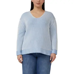 Pull en maille de coton mélangé avec encolure en V femme s.Oliver image-2