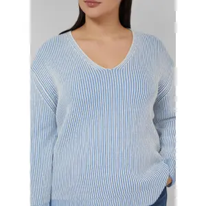 Pull en maille de coton mélangé avec encolure en V femme s.Oliver image-3