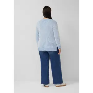 Pull en maille de coton mélangé avec encolure en V femme s.Oliver image-4
