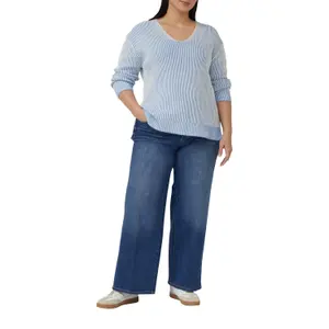 Pull en maille de coton mélangé avec encolure en V femme s.Oliver image-6