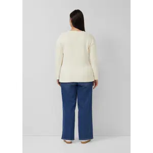 Pull en maille de coton mélangé avec encolure en V femme s.Oliver image-4