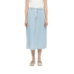 Jupe midi en jean taille haute avec passants de ceinture coupe jambes larges femme s.Oliver image-2