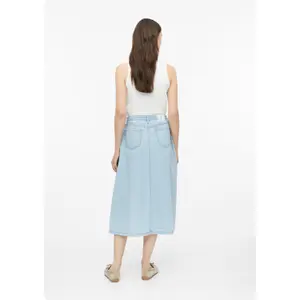Jupe midi en jean taille haute avec passants de ceinture coupe jambes larges femme s.Oliver image-4