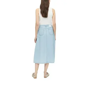 Jupe midi en jean taille haute avec passants de ceinture coupe jambes larges femme s.Oliver image-5