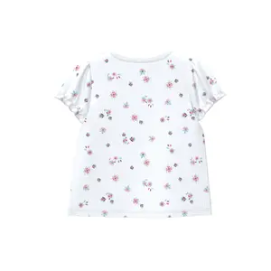 Camiseta de canalé en forma de trapecio con mangas abullonadas e impresión en toda la superficie para bebé s.Oliver image-1