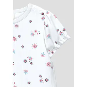 Camiseta de canalé en forma de trapecio con mangas abullonadas e impresión en toda la superficie para bebé s.Oliver image-3