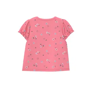 Camiseta de canalé en forma de trapecio con mangas abullonadas e impresión en toda la superficie para bebé s.Oliver image-1