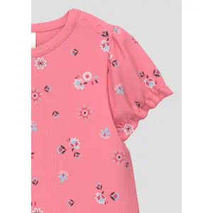 Camiseta de canalé en forma de trapecio con mangas abullonadas e impresión en toda la superficie para bebé s.Oliver image-3