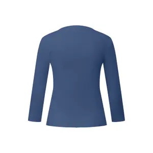 Slim Fit 3/4 Sleeve Round Neck Indigo Washed Women’s T-Shirt s.Oliver image-1
