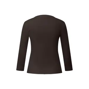 Slim Fit 3/4 Sleeve Round Neck Cut Slim T-Shirt Bitter Chocolate Women s.Oliver image-1