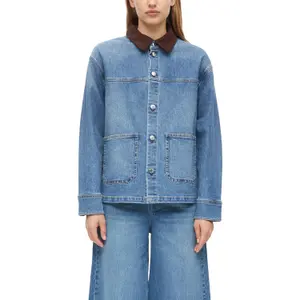 Weite Jeansbluse mit aufgesetzten Taschen für Damen s.Oliver image-2