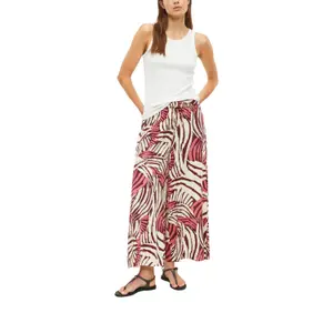 High-Waisted Relaxed Fit Extra Wide Leg Jersey Trousers Women s.Oliver image-6