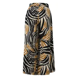 High-Waisted Relaxed Fit Extra Wide Leg Jersey Trousers Women s.Oliver image-1