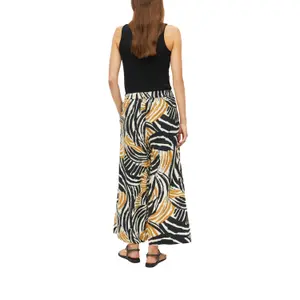 High-Waisted Relaxed Fit Extra Wide Leg Jersey Trousers Women s.Oliver image-5