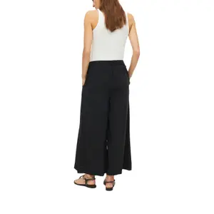 High-Waisted Relaxed Fit Extra Wide Leg Jersey Trousers Women s.Oliver image-3