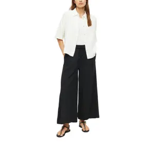 High-Waisted Relaxed Fit Extra Wide Leg Jersey Trousers Women s.Oliver image-5