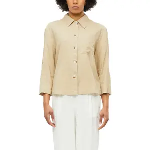 Fließende Bluse aus Mischleinen mit Brusttasche und 3/4-Ärmeln Damenmarke s.Oliver image-2