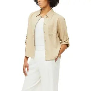 Fließende Bluse aus Mischleinen mit Brusttasche und 3/4-Ärmeln Damenmarke s.Oliver image-6