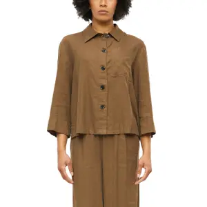 Fließende Bluse aus Mischleinen mit Brusttasche und 3/4-Ärmeln Damenmarke s.Oliver image-2