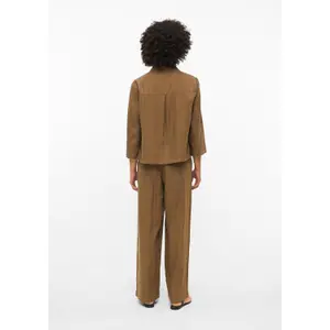 Fließende Bluse aus Mischleinen mit Brusttasche und 3/4-Ärmeln Damenmarke s.Oliver image-4
