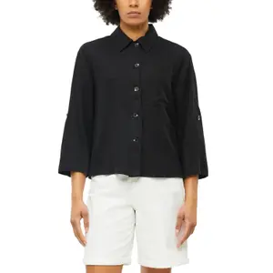 Fließende Bluse aus Mischleinen mit Brusttasche und 3/4-Ärmeln Damenmarke s.Oliver image-2