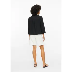 Fließende Bluse aus Mischleinen mit Brusttasche und 3/4-Ärmeln Damenmarke s.Oliver image-4