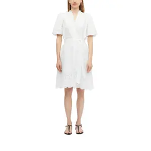 Kurzes Baumwollkleid mit englischer Stickerei und Volantkragen Damen s.Oliver image-2