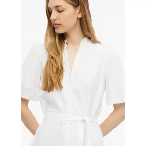 Kurzes Baumwollkleid mit englischer Stickerei und Volantkragen Damen s.Oliver image-3