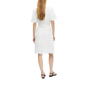 Kurzes Baumwollkleid mit englischer Stickerei und Volantkragen Damen s.Oliver image-5