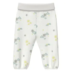 Παντελόνι jogging unisex σε φαρδιά γραμμή με all-over εκτύπωση και ριμπ άκρη για μωρά s.Oliver image-0