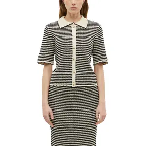 Lightweight Short Sleeve Cotton Blend Cardigan with Button Placket Women s.Oliver image-2