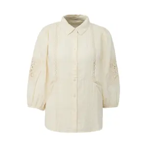 Damen Bluse aus Baumwollmischung lockerer Schnitt 3/4-Ärmel und Falten s.Oliver image-0