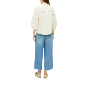 Damen Bluse aus Baumwollmischung lockerer Schnitt 3/4-Ärmel und Falten s.Oliver image-5