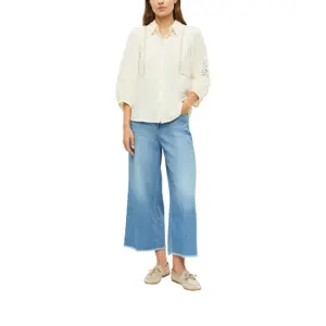 Damen Bluse aus Baumwollmischung lockerer Schnitt 3/4-Ärmel und Falten s.Oliver image-6