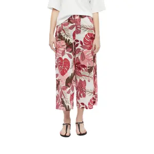 High-Waisted Wide-Leg All-Over Print Women’s Relaxed Fit Trousers s.Oliver image-2