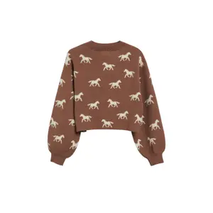 Pull court en maille con patrón intarsia Loose Fit niña s.Oliver image-4