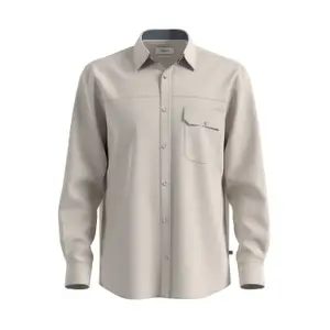 Washed Shirt with Chest Pocket Beige s.Oliver image-0