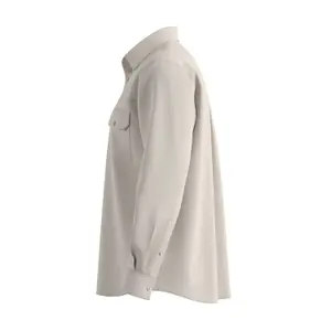 Washed Shirt with Chest Pocket Beige s.Oliver image-2
