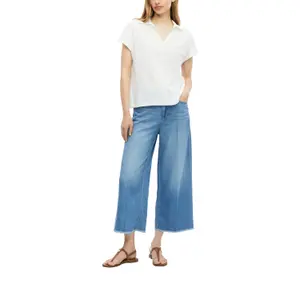 Polo sin mangas en jersey flameado corte despreocupado mujer s.Oliver image-6