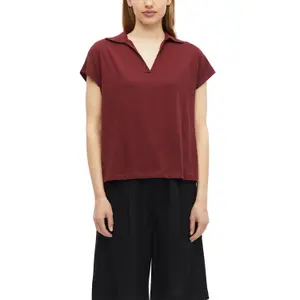 Polo sin mangas en jersey flameado corte despreocupado mujer s.Oliver image-2