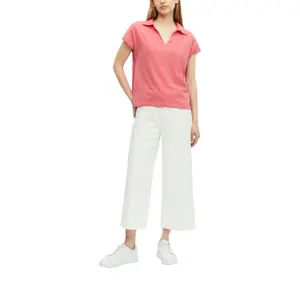 Polo sin mangas en jersey flameado corte despreocupado mujer s.Oliver image-6
