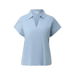 Polo sin mangas en jersey flameado corte despreocupado mujer s.Oliver image-0