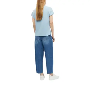 Polo sin mangas en jersey flameado corte despreocupado mujer s.Oliver image-5