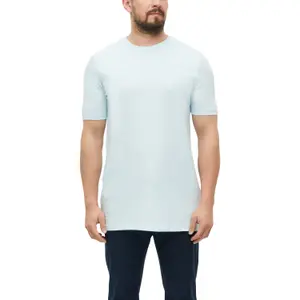 T-shirt μονόχρωμο με υφή από φλαμμέ νήμα και λεπτομέρεια λογότυπου s.Oliver image-2