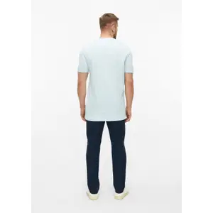 T-shirt μονόχρωμο με υφή από φλαμμέ νήμα και λεπτομέρεια λογότυπου s.Oliver image-4