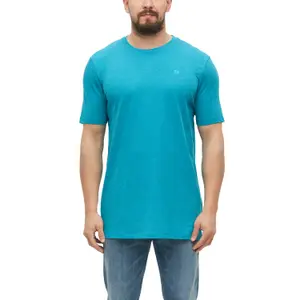 T-shirt μονόχρωμο με υφή από φλαμμέ νήμα και λεπτομέρεια λογότυπου s.Oliver image-2