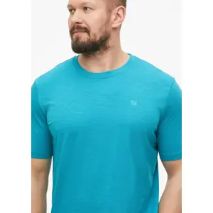 T-shirt μονόχρωμο με υφή από φλαμμέ νήμα και λεπτομέρεια λογότυπου s.Oliver image-3